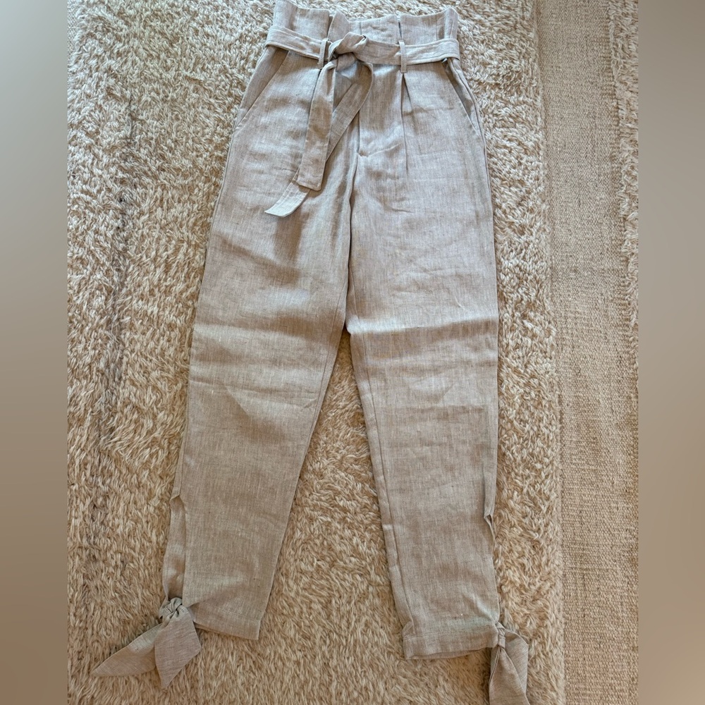 Reformation high waisted linen pants 0
